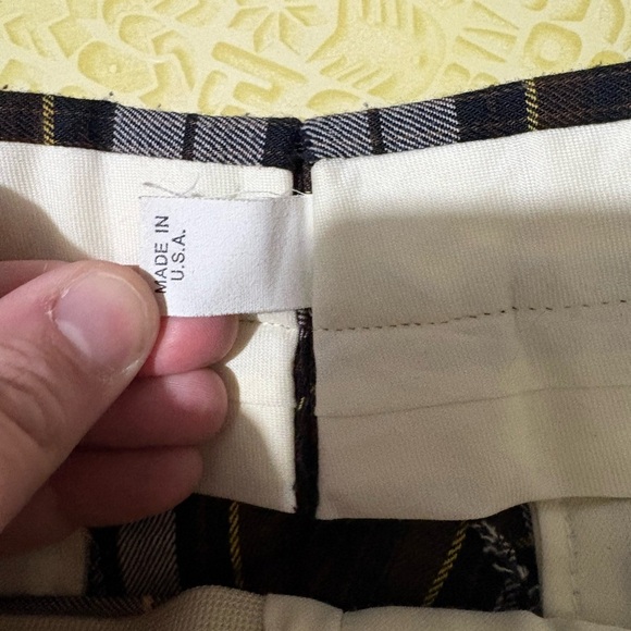 Black and White Dress Pants with Plaid Pattern - Picture 5 of 7